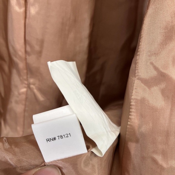 Eileen Fisher Silk Jacket Small Longline Open Front Rose Gold Copper Lined B80 - Picture 8 of 16